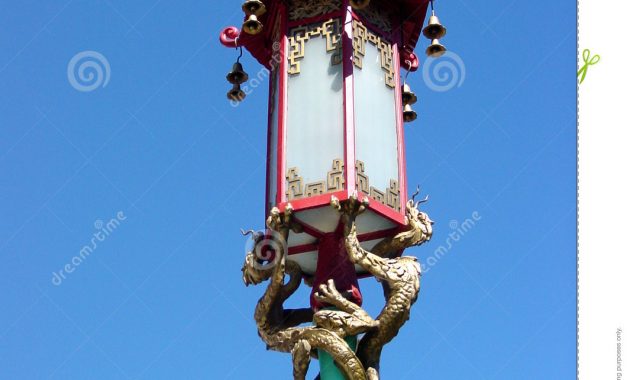 Chinese Lantern Lamppost Stock Photo Image Of Dragon Post 85300 throughout size 1065 X 1300