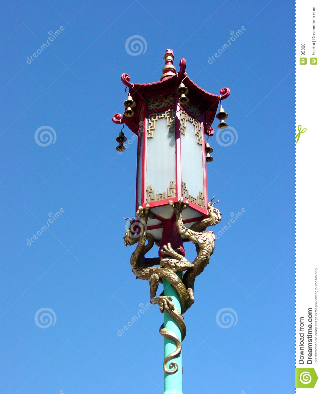 Chinese Lantern Lamppost Stock Photo Image Of Dragon Post 85300 throughout size 1065 X 1300