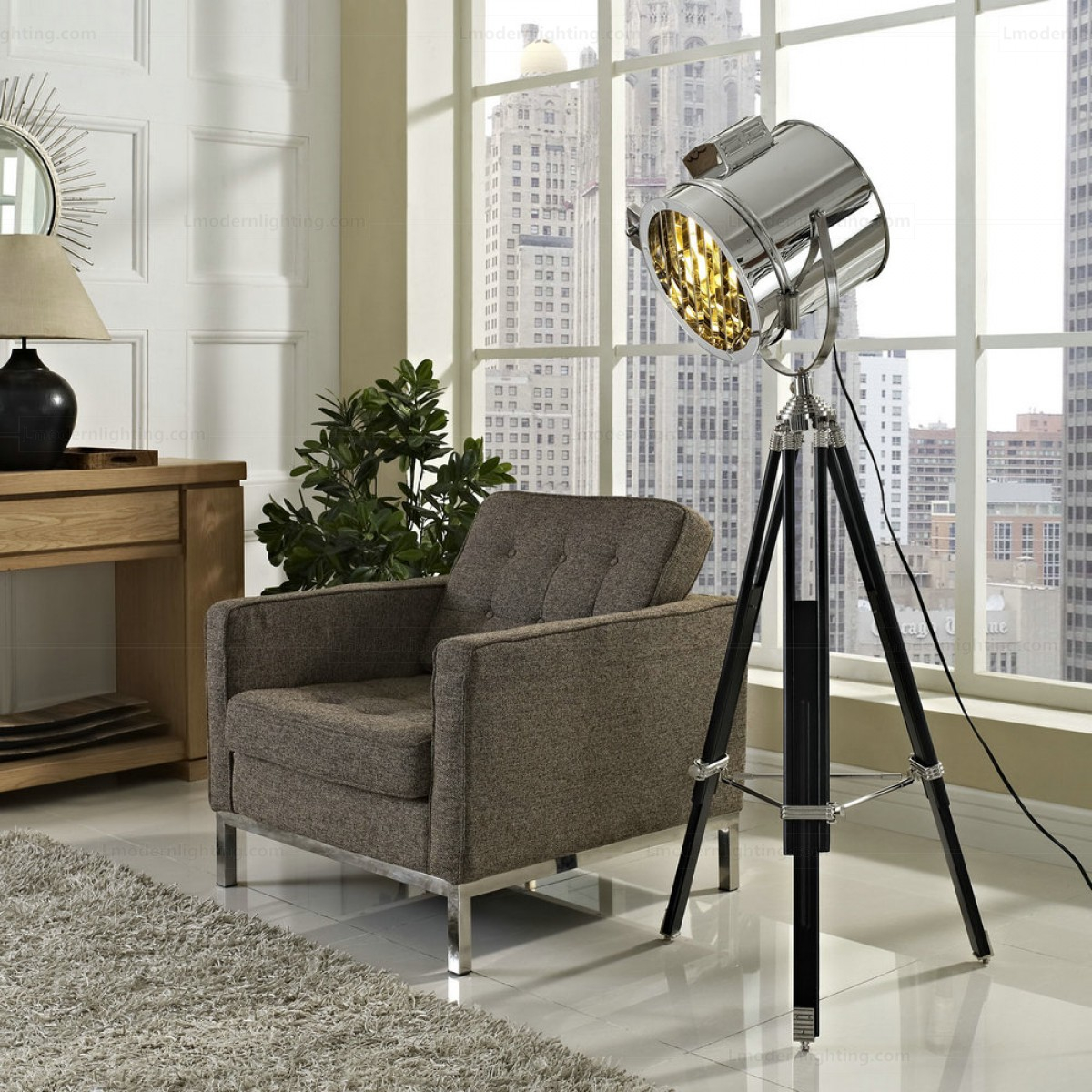 Cinema Stainless Steel Dupond Et Dupont Floor Lamp inside size 1200 X 1200