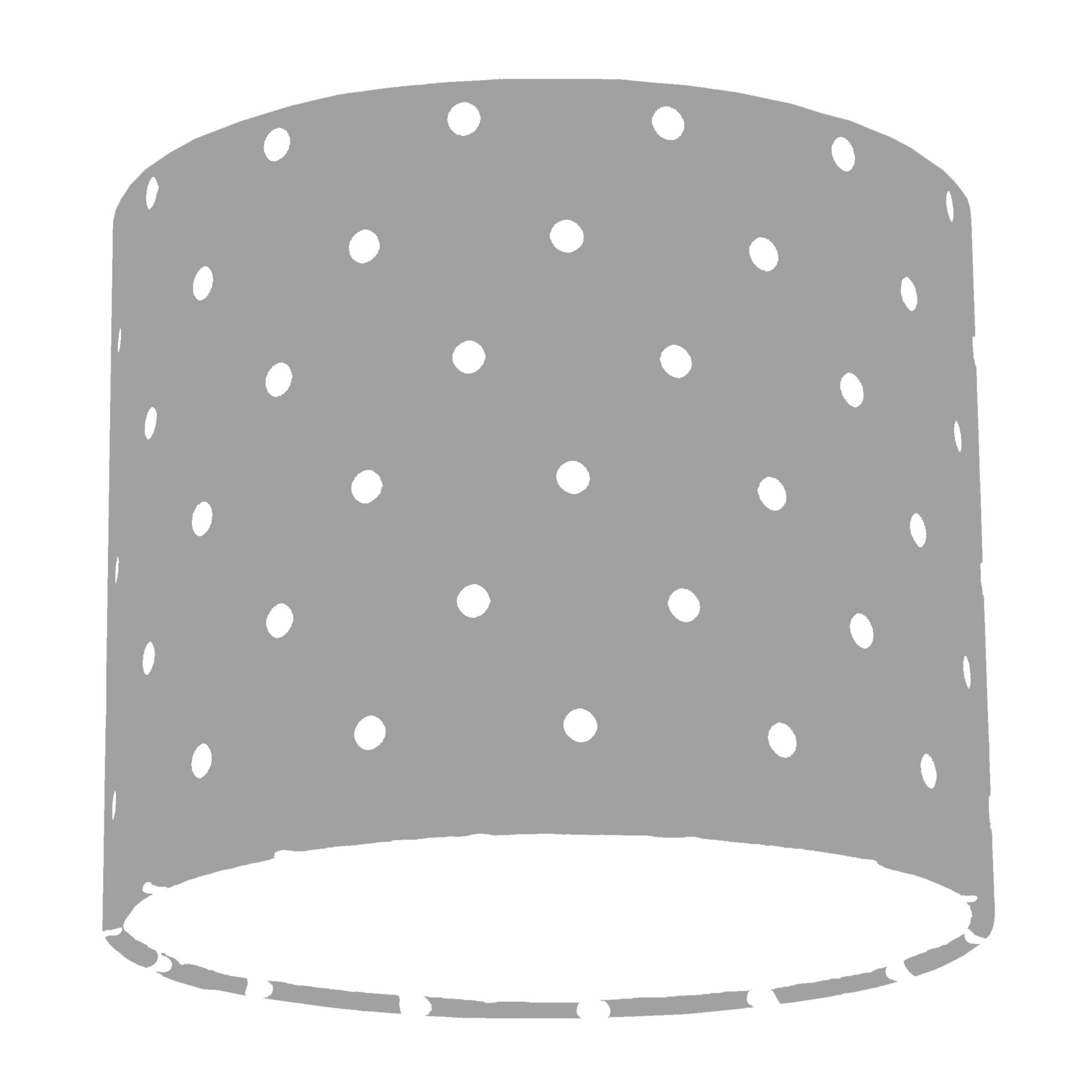 Clarke And Clarke Smoke Dotty Polka Dot Drum Lamp Shade in proportions 2048 X 2048