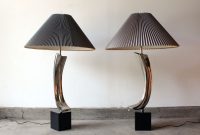 Cool Pair Of Sculptural Nickel Table Lamps Laurel Lighting Manly for dimensions 2252 X 1628