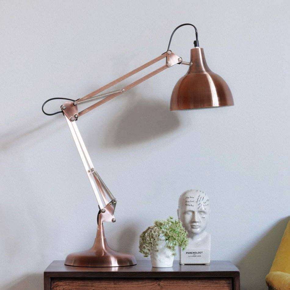Copper Angled Table Lamp Lighting Graham And Green with regard to sizing 950 X 950