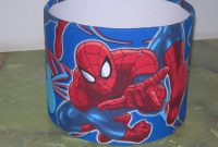 Covered Spiderman Lampshade For A Friends Sons Room Makeover intended for sizing 3072 X 2304