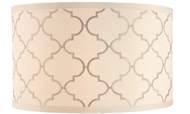 Cream Drum Lamp Shade With Marrakesh Pattern And Spider Assembly with proportions 1000 X 1000