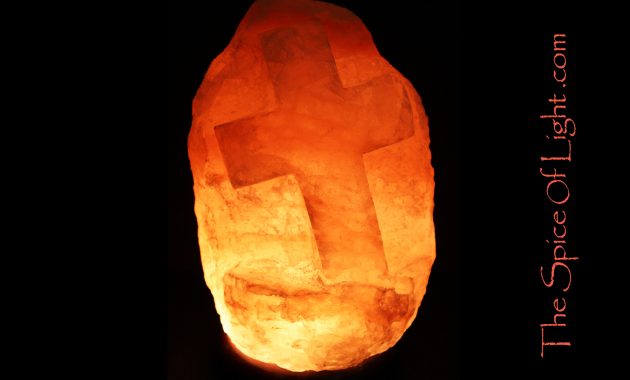 Cross Medium Himalayan Salt Lamp The Spice Of Light intended for sizing 1800 X 1200