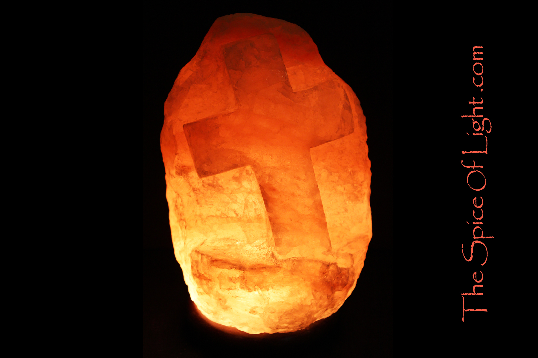 Cross Medium Himalayan Salt Lamp The Spice Of Light intended for sizing 1800 X 1200