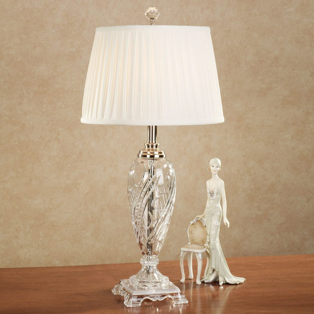 Crystale Lamps Vintage With Night Light In Base Hanging Crystals Cut intended for size 1043 X 1043