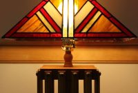 Custom Made Mission Style Lamp With Stained Glass Lamp Shade with regard to proportions 800 X 1200