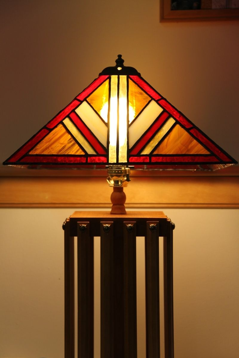 Custom Made Mission Style Lamp With Stained Glass Lamp Shade with regard to proportions 800 X 1200