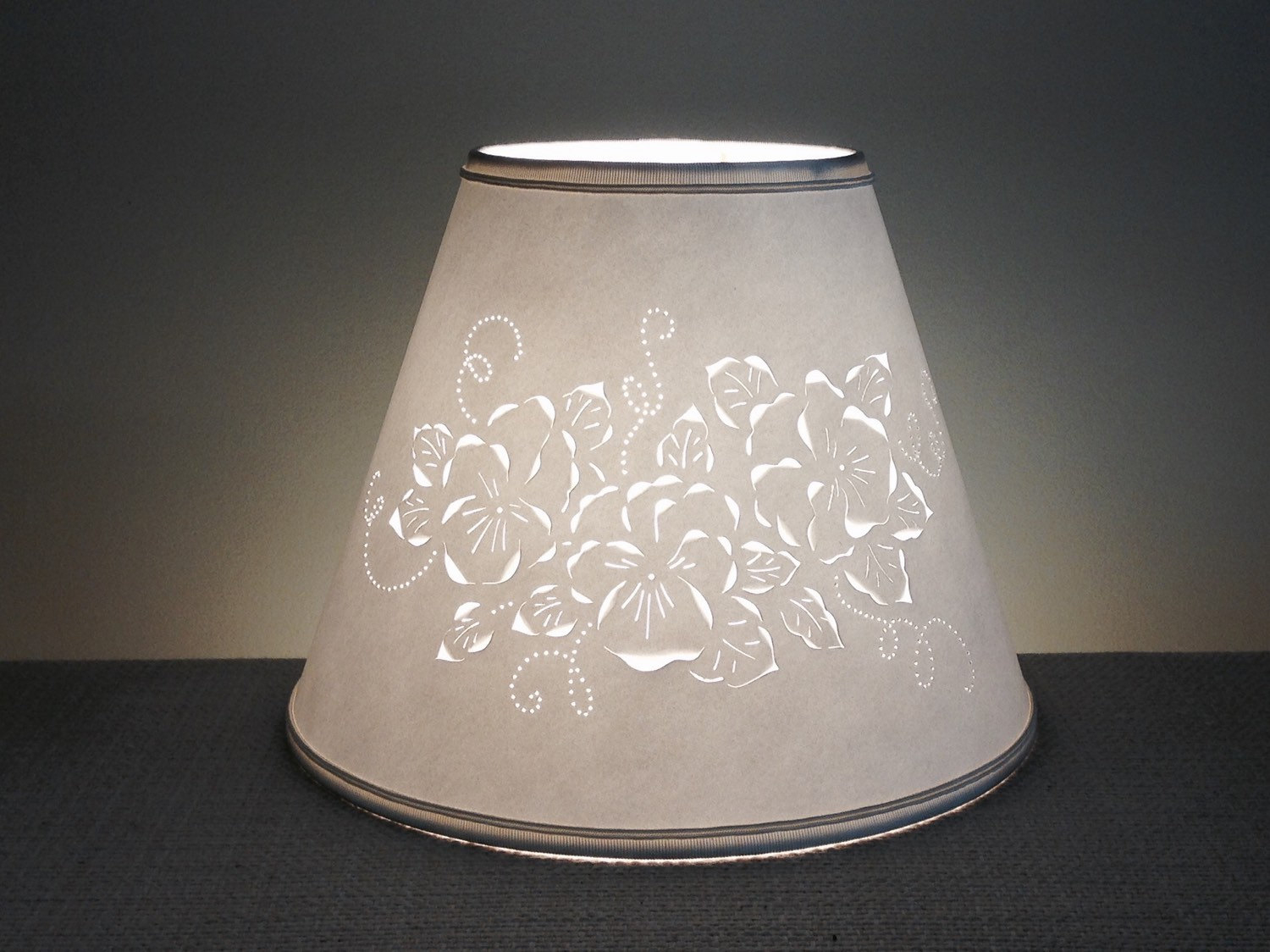 Cut Pierced Floral Lamp Shade Clip On Lampshades Laser Table Shades inside dimensions 1500 X 1124