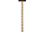 Cwi Lighting Chained 60 In Gold Floor Lamp With Black Shade pertaining to sizing 1000 X 1000