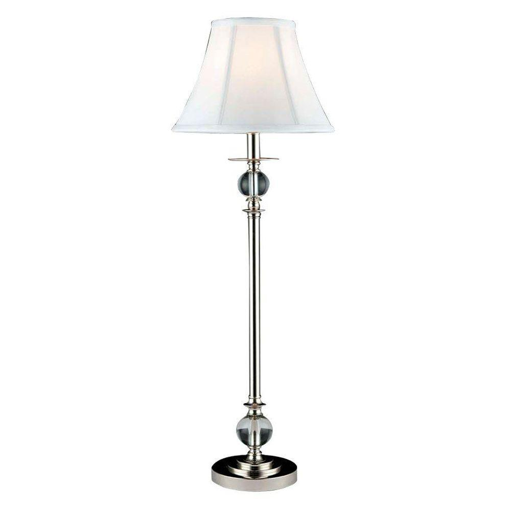 Dale Tiffany 32 In Polished Chrome Buffet Lamp With Crystal Shade with regard to proportions 1000 X 1000