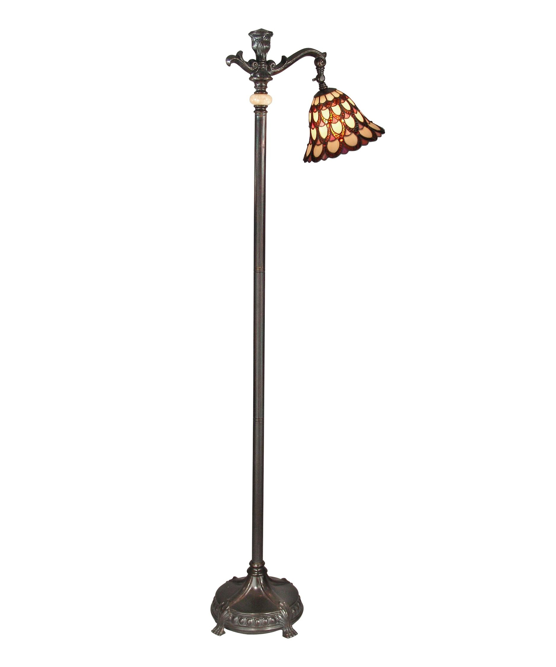 Dale Tiffany Tf70116 Peacock Downbridge 65 Inch High Reading Lamp for measurements 1875 X 2250