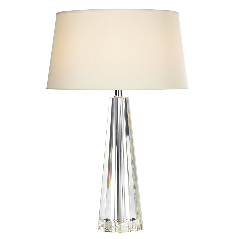 Dar Lighting Cyprus Table Lamp With Crystal Glass Base Fitting pertaining to measurements 1000 X 1000