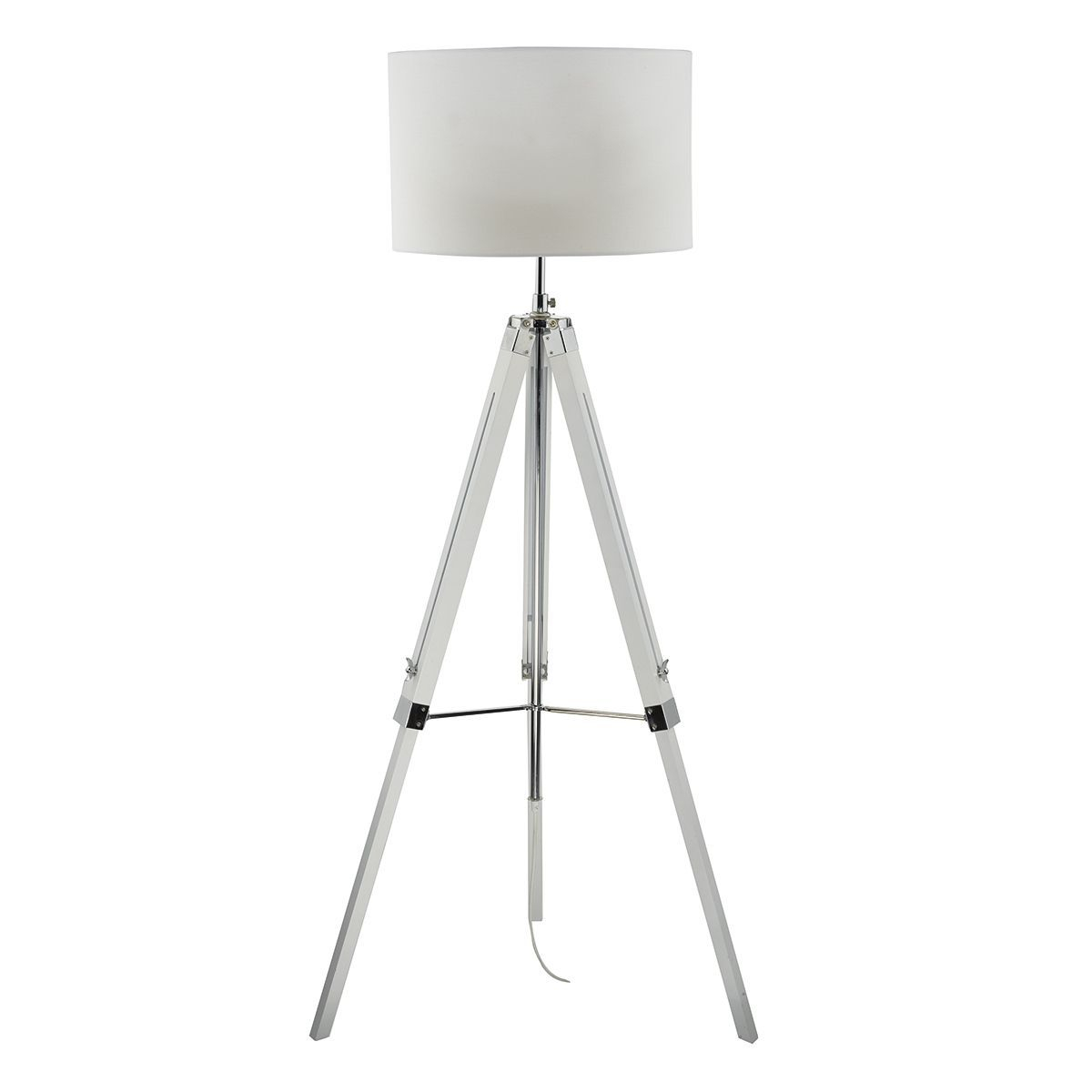 Dar Lighting Easel Tripod Floor Lamp Base Only White Gloss Eas492 regarding sizing 1200 X 1200