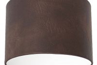 Dark Brown Leather Effect Lampshade Quirk Notonthehighstreet for dimensions 900 X 900