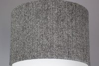 Dark Grey Herringbone Harris Tweed Lampshade Quirk in size 900 X 900