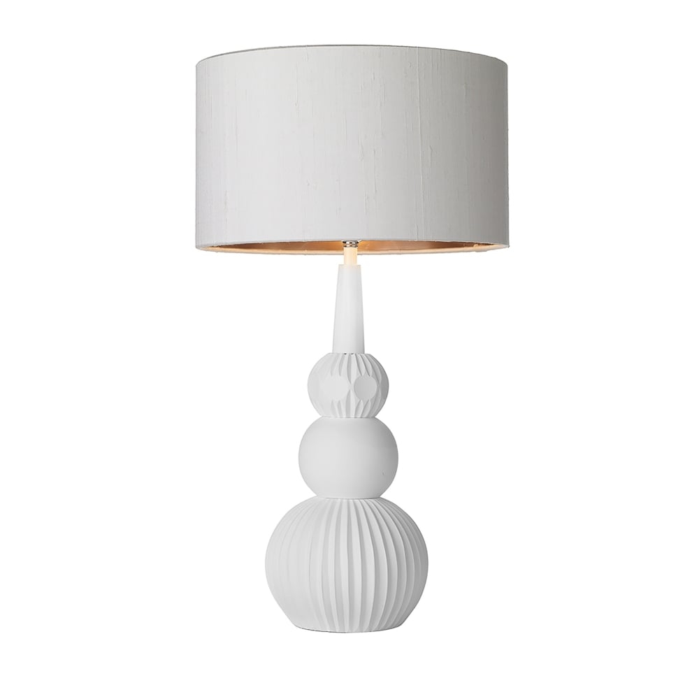 David Hunt Lighting Daphne Single Light Table Lamp Base In White for dimensions 1000 X 1000