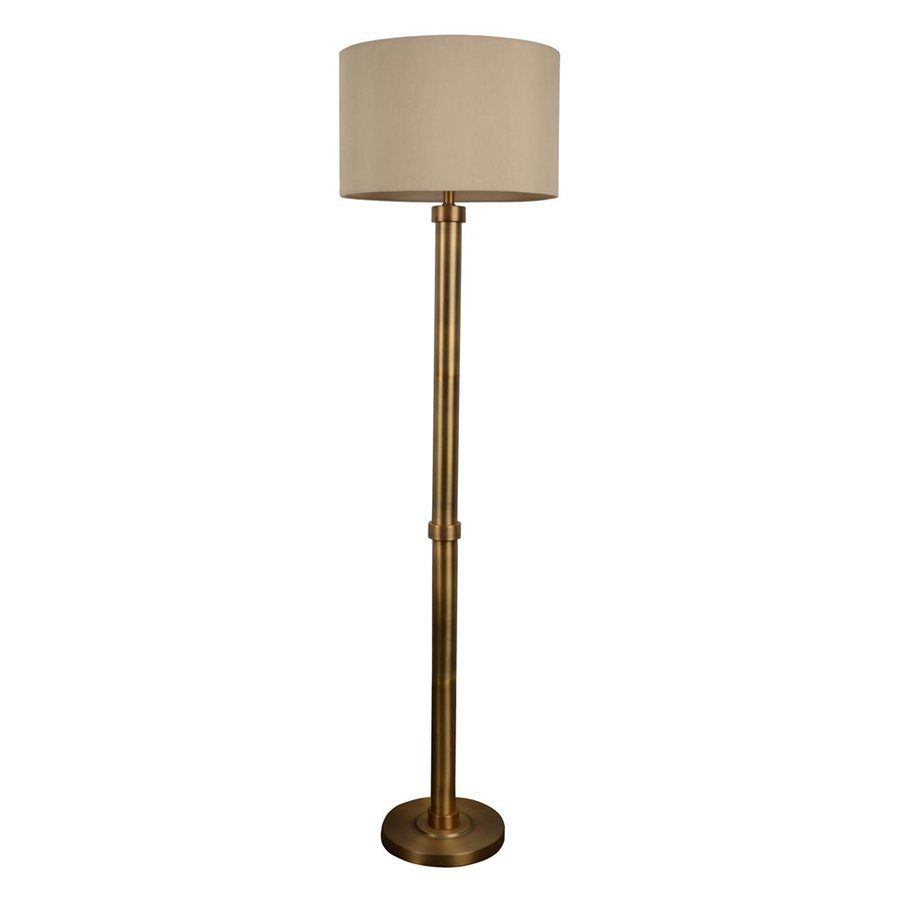 Decor Therapy 615 In Zadar Brass 3 Way Floor Lamp With Fabric Shade throughout size 900 X 900