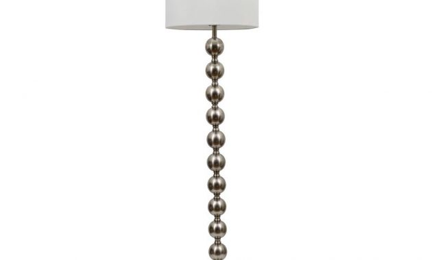 Decor Therapy Repeat Stacked Ball 59 In Brushed Steel Floor Lamp within size 1000 X 1000