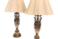 Decorative Arts Solid Crystal Antiqued Brass Table Lamps A Pair in dimensions 1600 X 1600