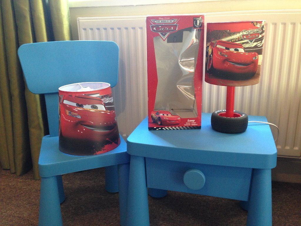 Disney Cars Lightning Mcqueen Bedside Lamp And Ceiling Shade Set in proportions 1024 X 768