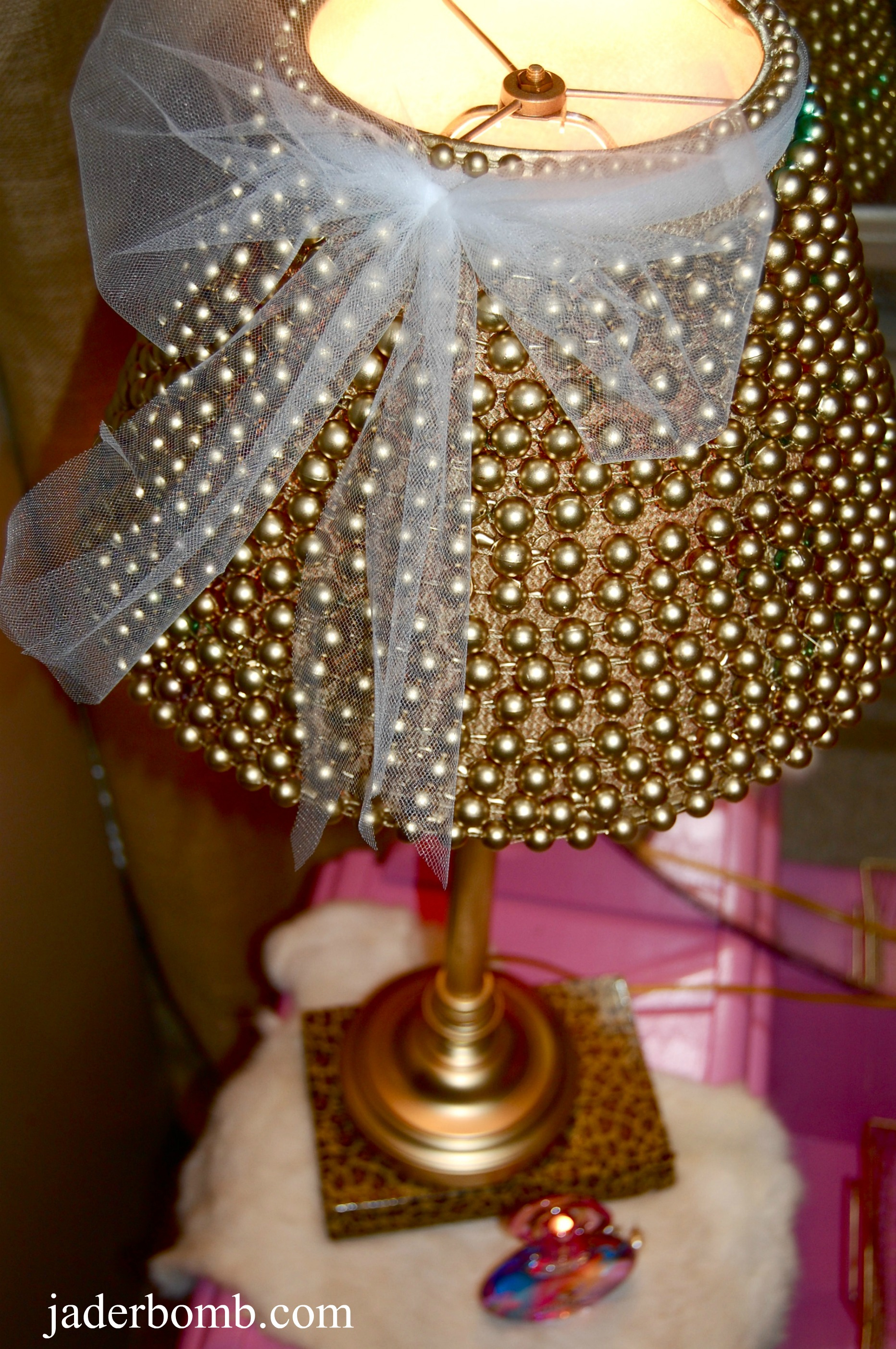 Diy Beaded Lamp Shade Jaderbomb intended for dimensions 1864 X 2804