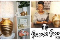 Diy Chic Faux Fur Gold Lamp Shade Under 11 Home Decor For regarding measurements 1280 X 720