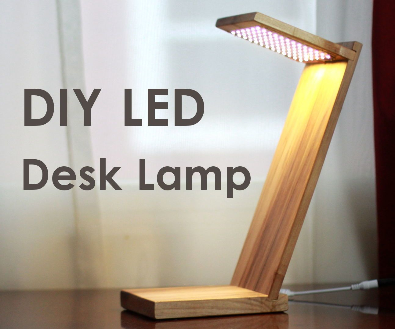 Diy Led Desk Lamp W Strip Lights Beleuchtung Holz Und Basteln with measurements 1294 X 1080