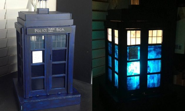 Diy Tardis Lamp Its Brighter On The Inside A Bit Of Geek All throughout size 1600 X 1174