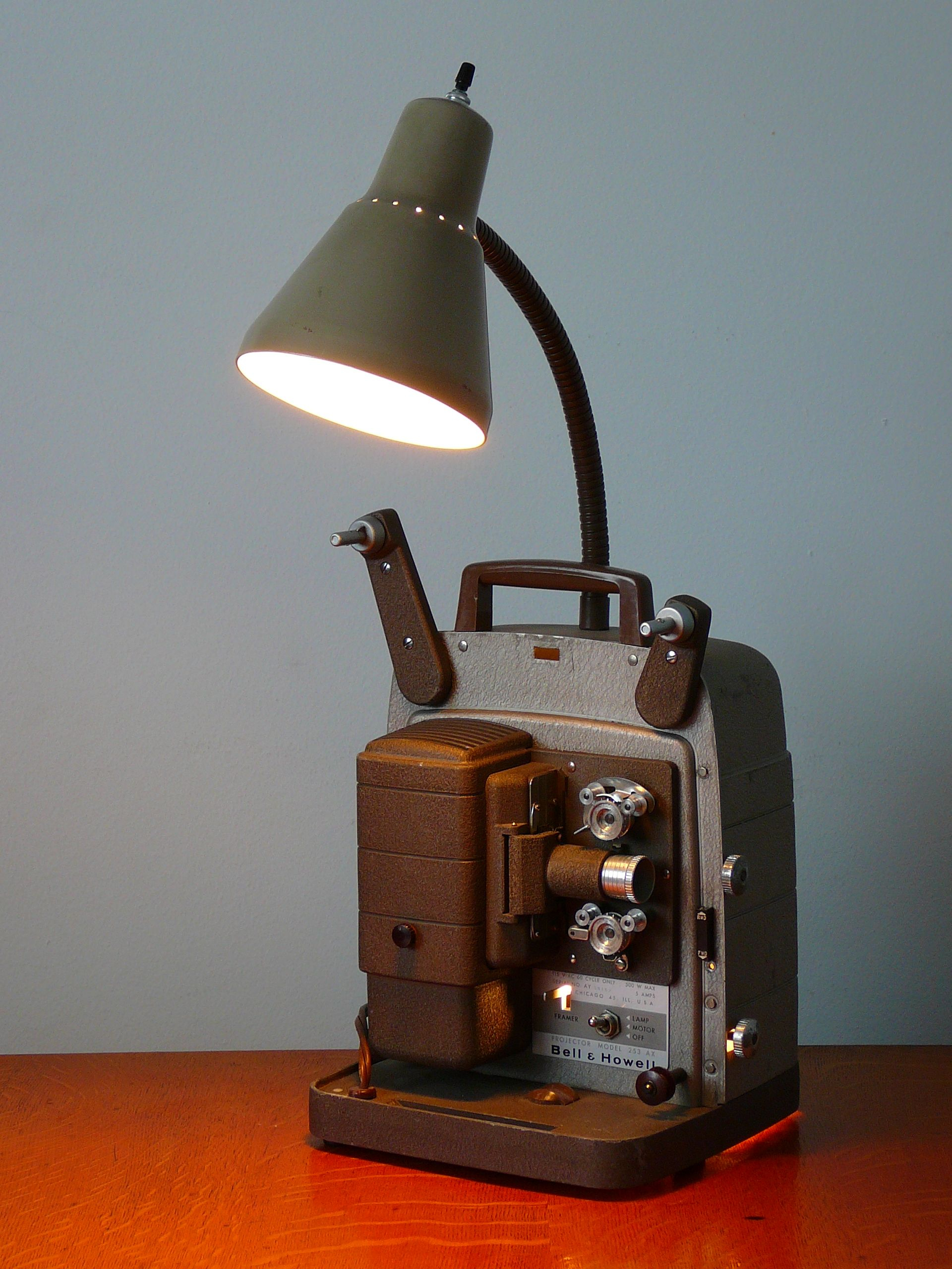 Don Draper Bell And Howell 8mm Projector With Vintage Desk Lamp inside size 1920 X 2560