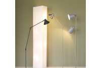 Double Grey Metal Twin Head Floor Lamp Floor Lamp Brushed Metal for measurements 1200 X 1200