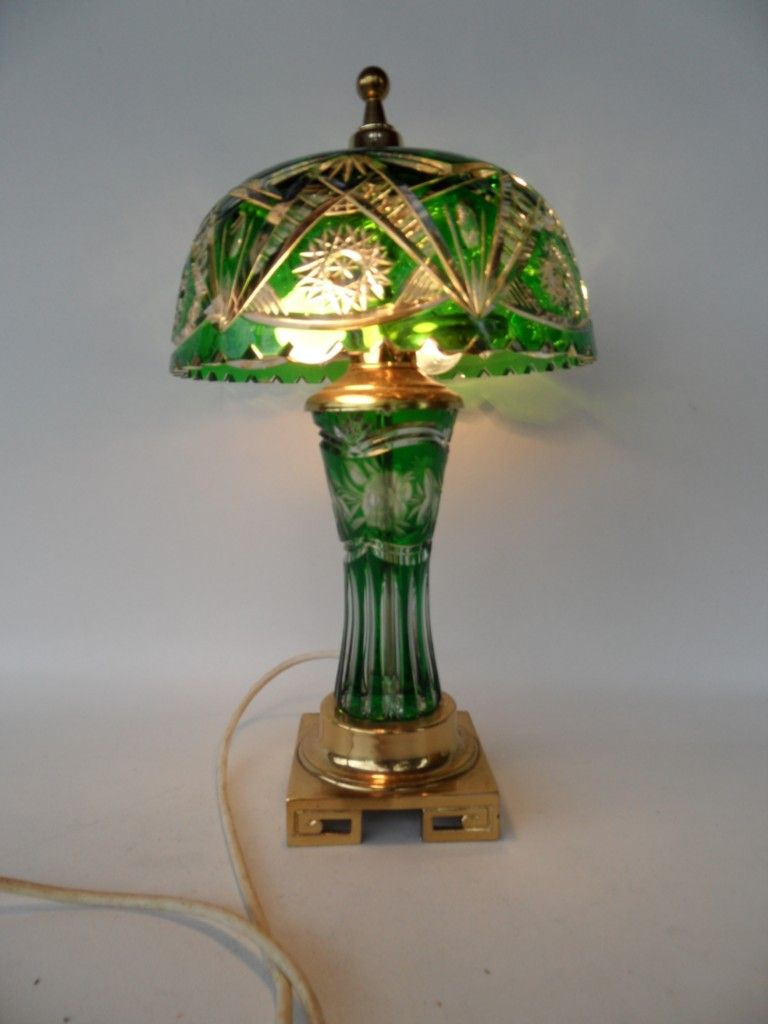 Dresden Peck Green Lausitzer Cut Crystal Glass Lamp Crystal pertaining to measurements 768 X 1024