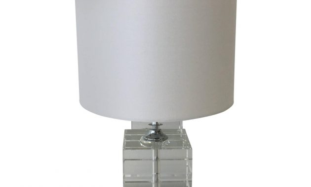 Drexel Crystal Cube Lamp At 1stdibs intended for measurements 1500 X 1500