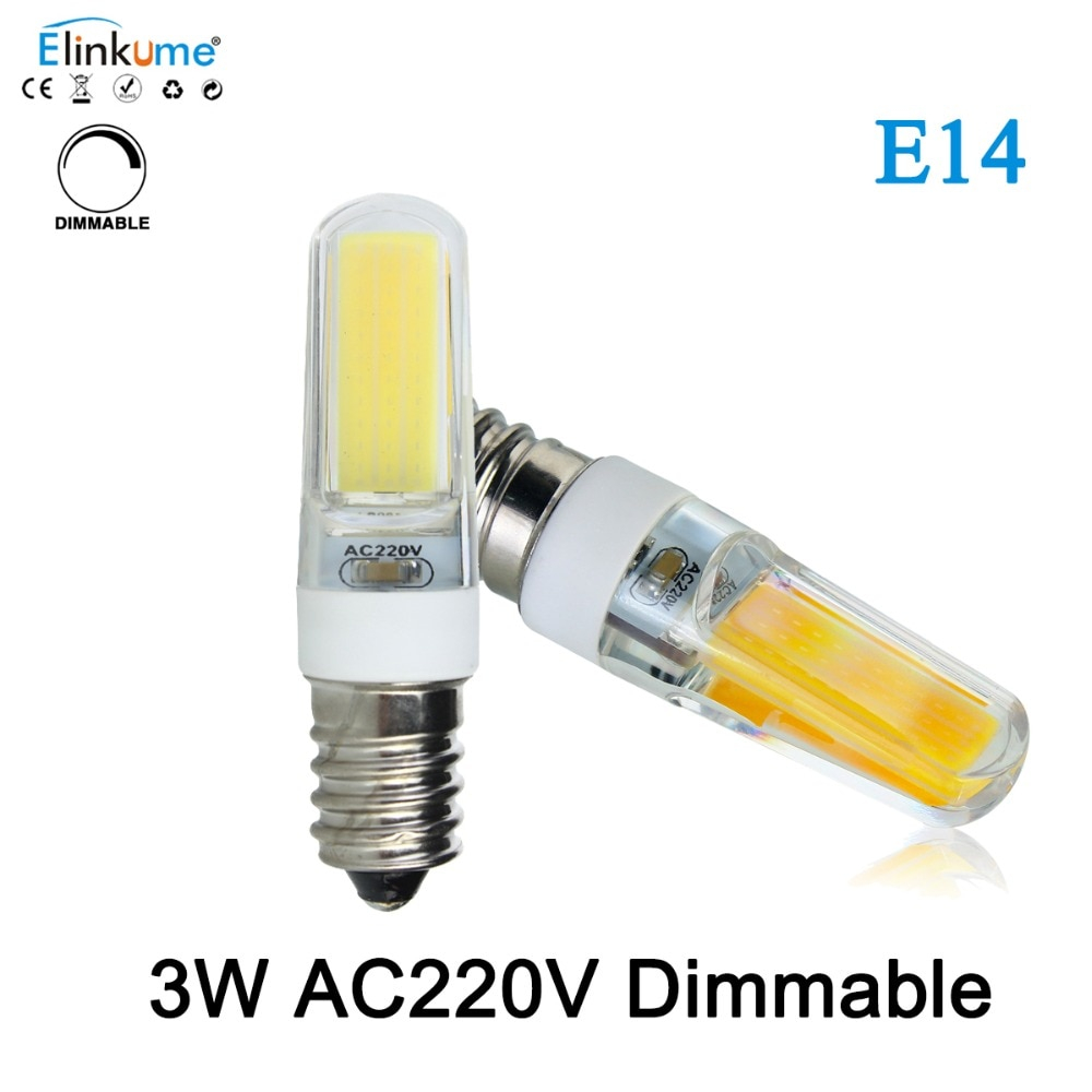 E14 Led Lamp Dimmable 3w Ac 220v Cob Led Bulb 300lm Mini Led with proportions 1000 X 1000