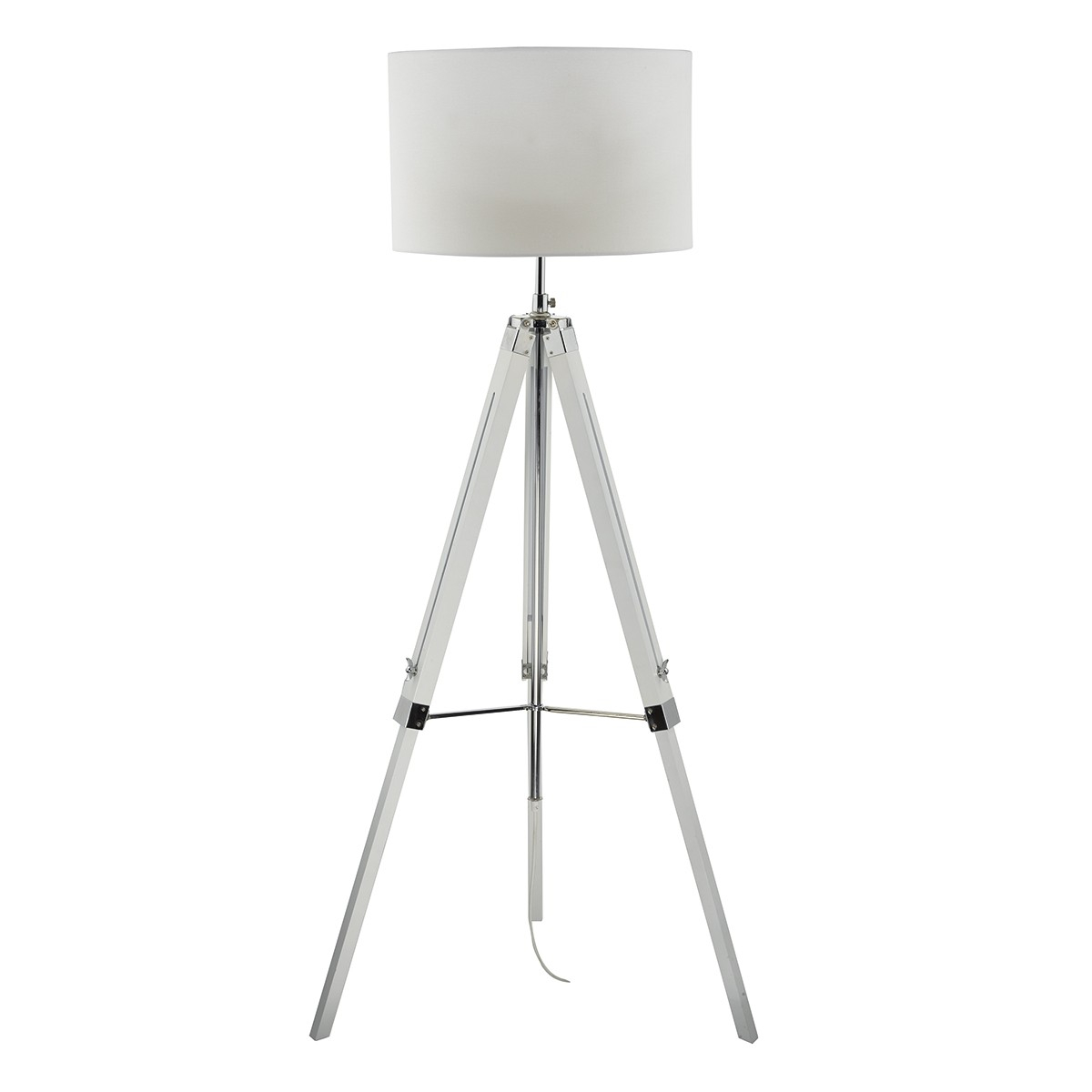 Easel White Gloss Wood Floor Lamp With Shade within proportions 1200 X 1200