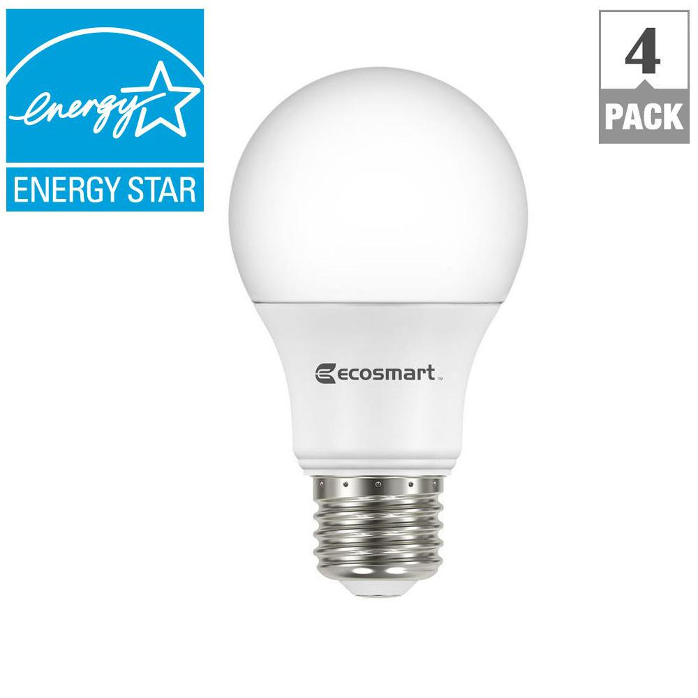 Ecosmart 40 Watt Equivalent A19 Dimmable Energy Star Led Light Bulb within proportions 1000 X 1000