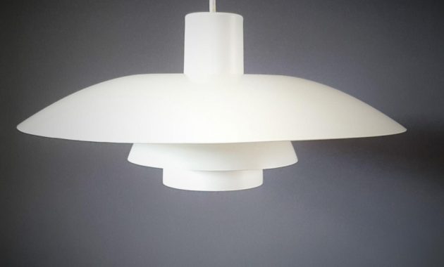 Elegantes Poul Henningsen Lampe Vintage White Ph 43 Pendant Lamp pertaining to proportions 1034 X 893