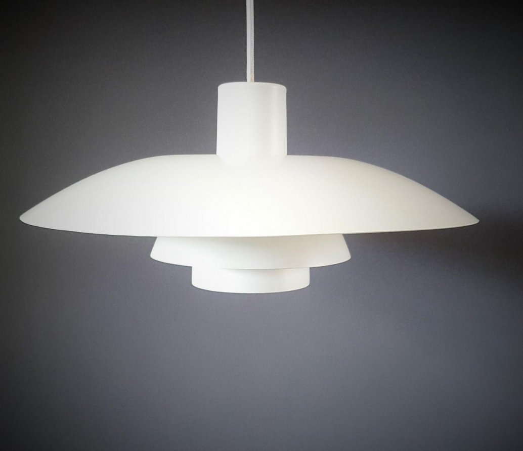 Elegantes Poul Henningsen Lampe Vintage White Ph 43 Pendant Lamp pertaining to proportions 1034 X 893