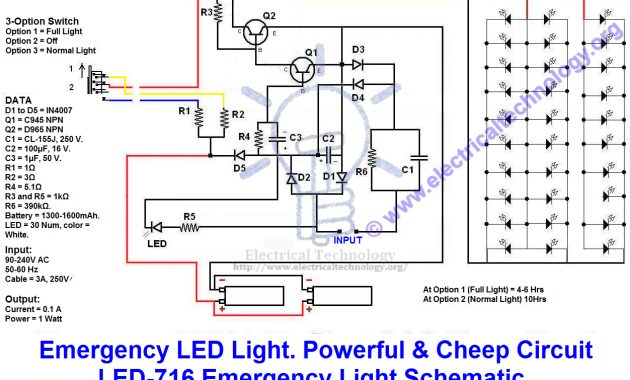 Emergency Led Light Powerful Cheep Circuit Led 716 Emergency Light with measurements 1252 X 820