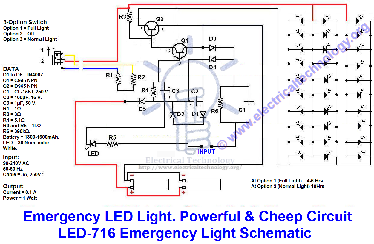 Emergency Led Light Powerful Cheep Circuit Led 716 Emergency Light with measurements 1252 X 820