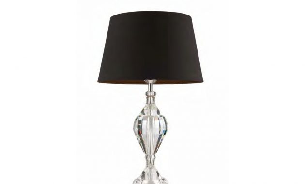 Endon Aldwych Crystal Table Lamp With Black Shade 61186 Cici 14bl regarding measurements 1000 X 1000