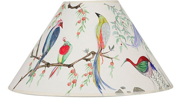 Exotic Bird Painted Lampshade for proportions 1000 X 1000