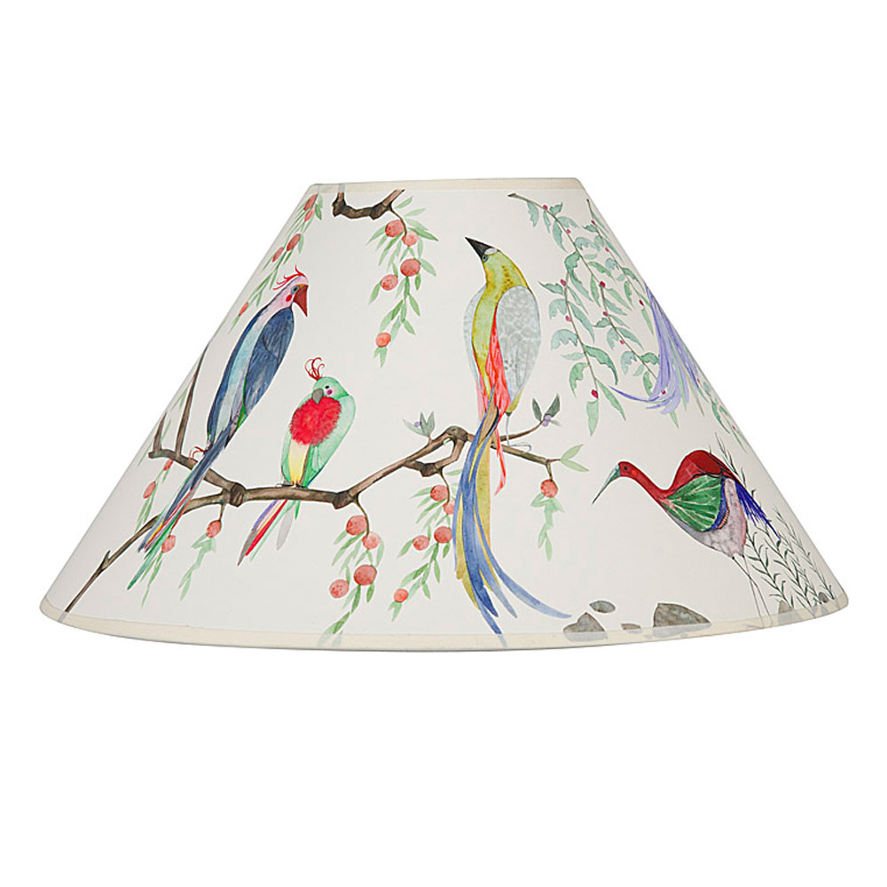 Exotic Bird Painted Lampshade for proportions 1000 X 1000