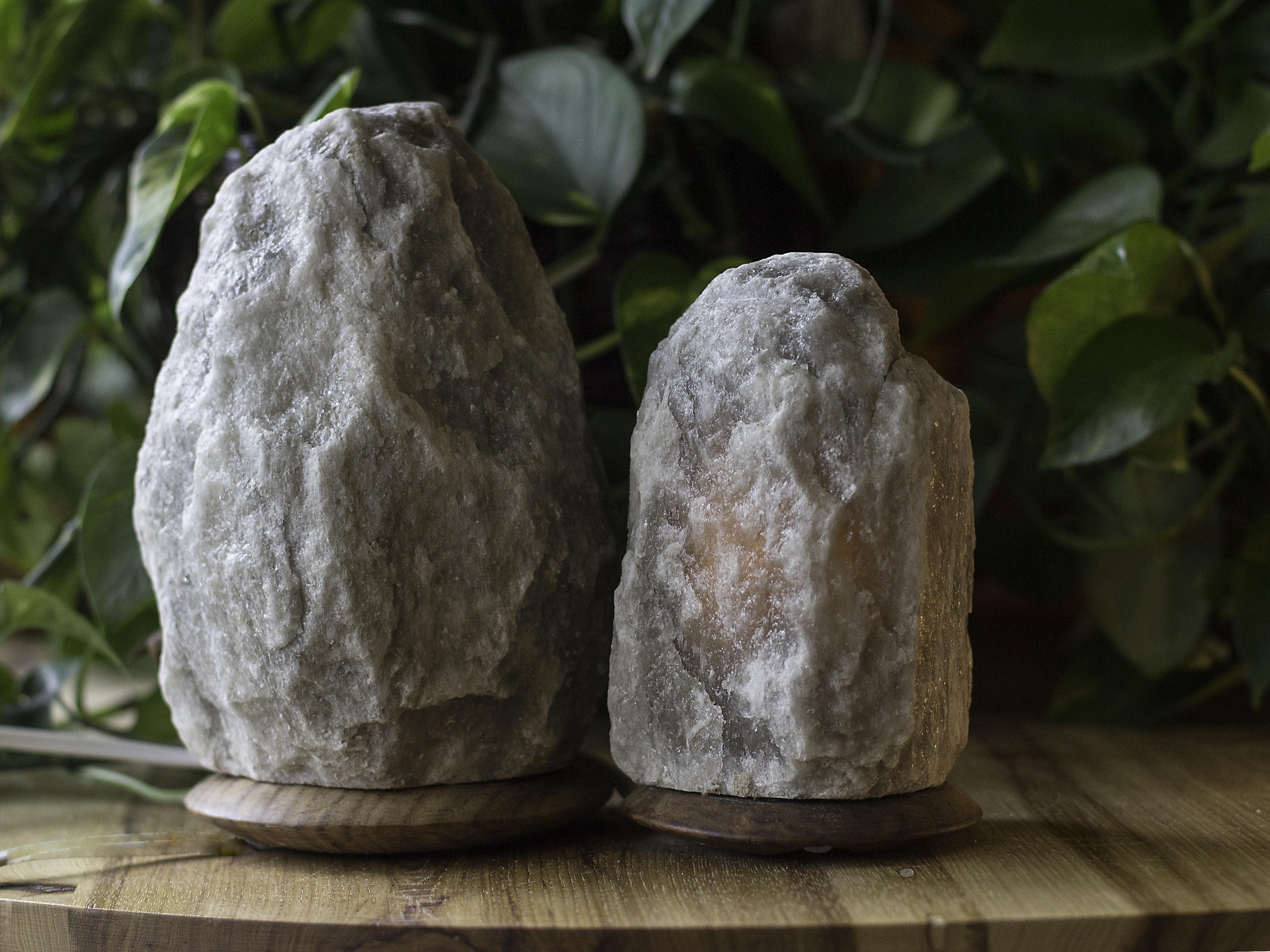 Fair Trade Rare Grey Himalayan Crystal Salt Lamps Set Of 2 So with size 4187 X 3140