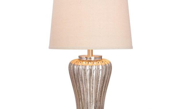 Fangio Lighting 285 In Mercury Glass Table Lamp With Brushed Steel for size 1000 X 1000