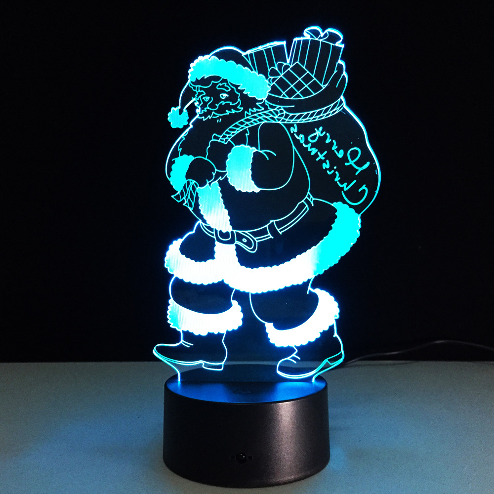 Father Christmas Santa Claus Luminaria 3d Ba Light Veilleuse Rgb throughout sizing 1000 X 1000