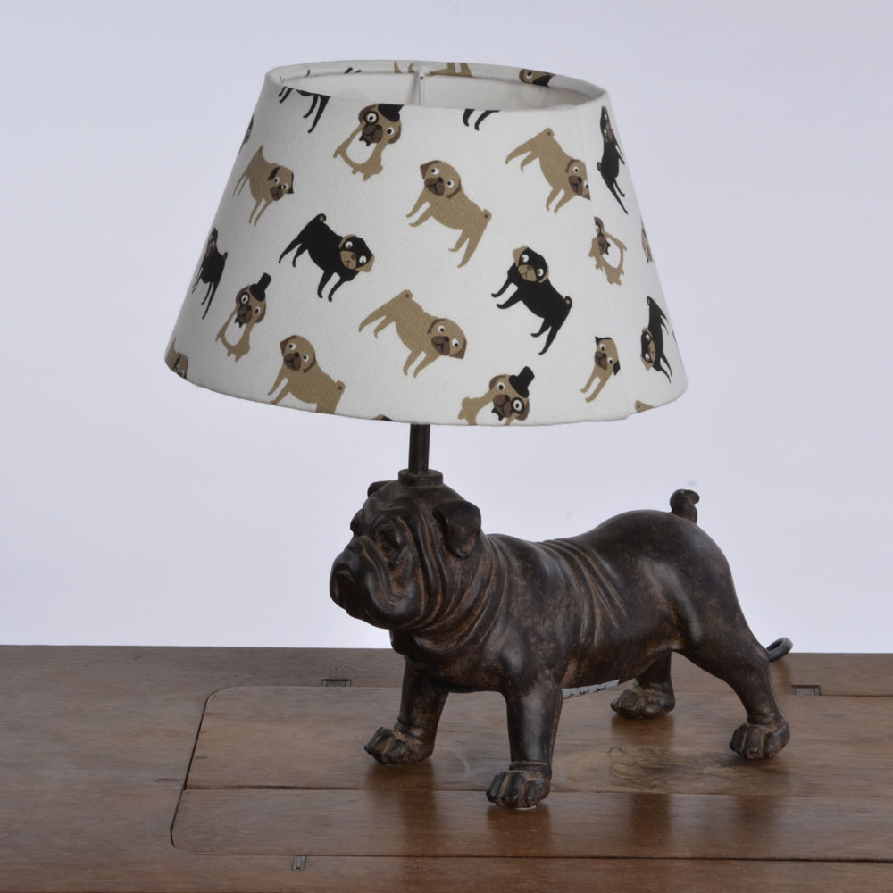 Fenella Smith Lampshades Handmade Lampshade In Pug Fabric regarding measurements 1000 X 1000