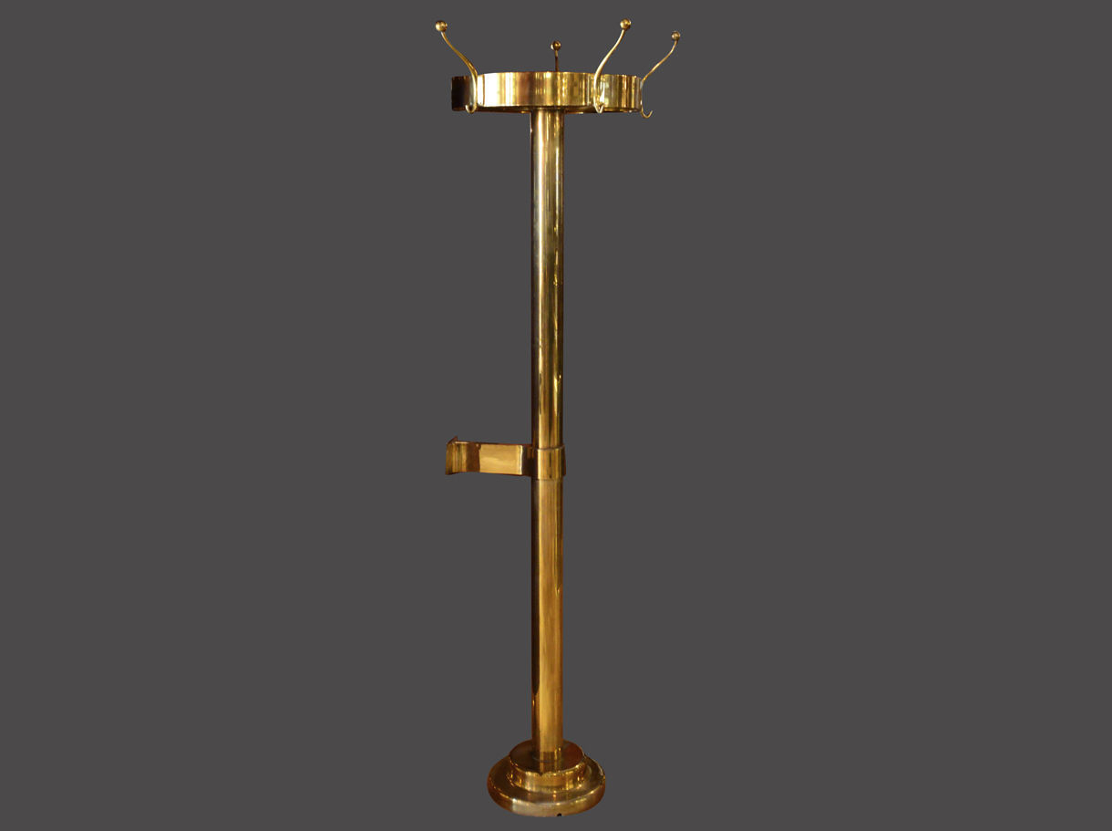 Floor Coat Rack Traditional Brass Commercial Looshaus 21406 for dimensions 1220 X 911