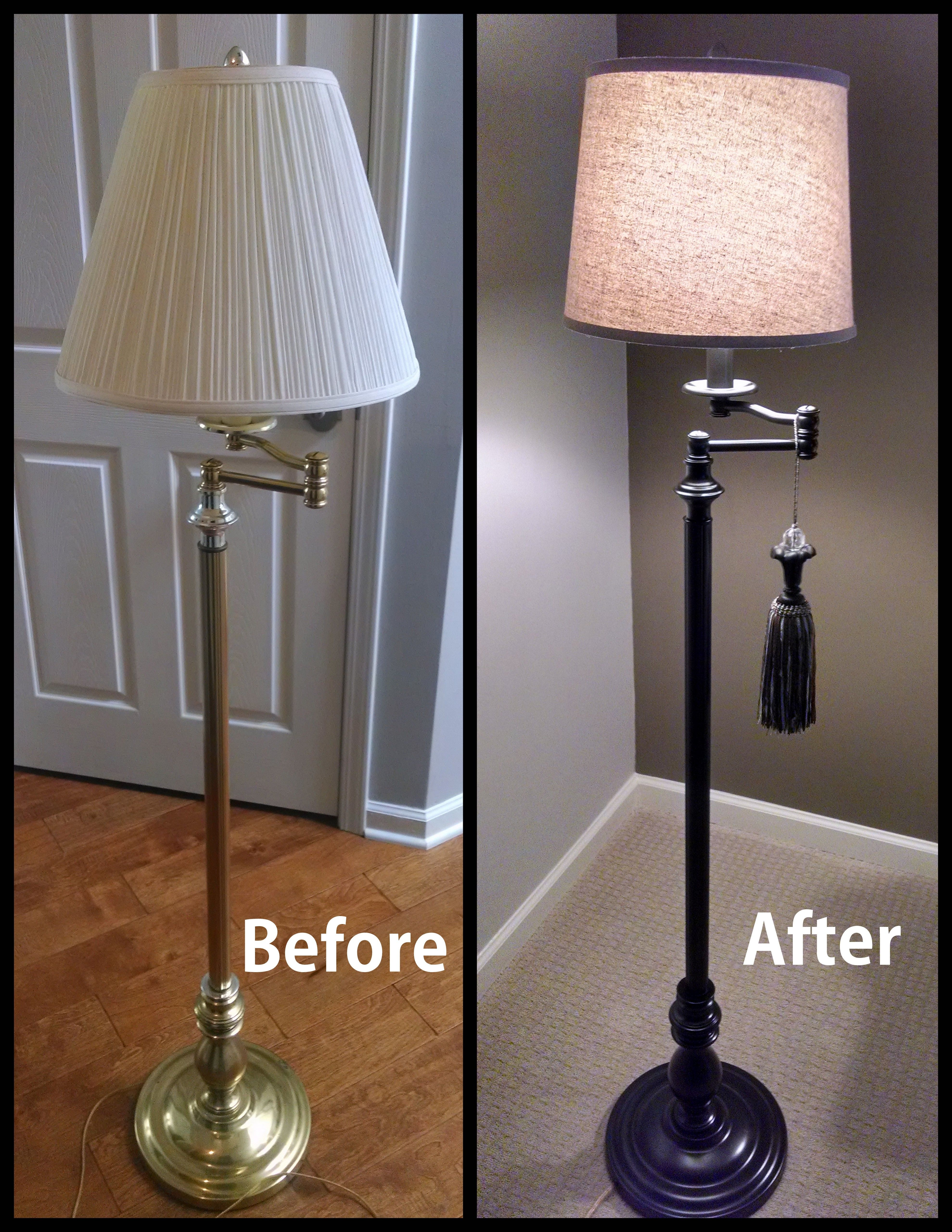 Floor Lamp Makeover New Lampshade And Rustoleum Oil Rubbed Bronze with regard to proportions 3957 X 5120